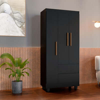 Ropero Armario Placard 3 Puertas 2 Cajones