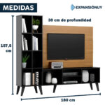 Rack Panel Aereo De Tv Hasta 60 Pulgadas Con Estantes - Imagen 2