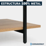 Mesa De Centro Ratona Estructura De Hierro Y Madera MDF - Imagen 4