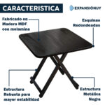 Mesa Plegable Multiuso De Madera Mdf Y Estructura De Hierro - Imagen 3