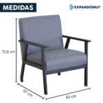Sillón Sofa 1 Cuerpo Tapizado De Tela Lavable Living Estar - Imagen 2