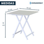 Mesa Plegable Multiuso De Madera Mdf Y Estructura De Hierro - Imagen 2