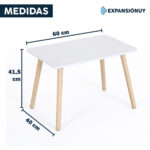 Mesa De Centro Ratona Auxiliar Rectangular De Madera Mdf - Imagen 2