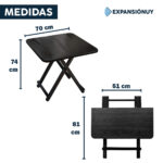 Mesa Plegable Multiuso De Madera Mdf Y Estructura De Hierro - Imagen 2