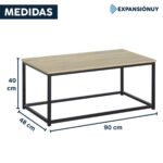 Mesa De Centro Ratona Estructura De Hierro Y Madera MDF - Imagen 2