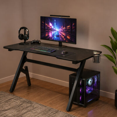 Escritorio Gamer Mesa De Pc Gamer Fibra De Carbono