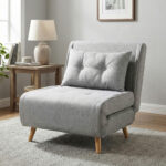 Sofá Cama Sillón 1 Cuerpo Reclinable 180° De Tela Lavable - Imagen 1