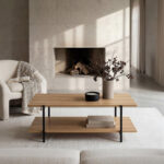 Mesa De Centro Ratona Estructura De Hierro Y Madera MDF - Imagen 1
