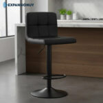 Silla Alta Banquete Taburete Respaldo Apoyapies Cocina Barra Laqueado - Imagen 1