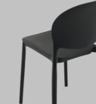 Silla Plastico Reforzada Apilable Comedor Jardin Exterior Negro Madonna - Imagen 3