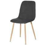 Silla Comedor Eames Forrada Tela Lavable Y Patas De Metal - Imagen 4