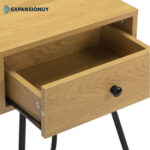 Mesa De Luz 1 Cajón Moderna Mesita De Noche - Imagen 4