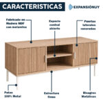 Rack De Tv Hasta 50 Pulgadas Mesa Centro Living Nórdico - Imagen 3
