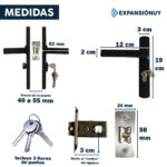 Pestillo Con Cerradura Y Llaves Para Puerta De Interior - Imagen 2
