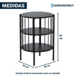 Mesa Lateral Auxiliar Alta De Revista Redonda Hogar Living - Imagen 2