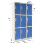 Locker 9 Puertas Ya Armado Con Pasacandados 100% - Imagen 2